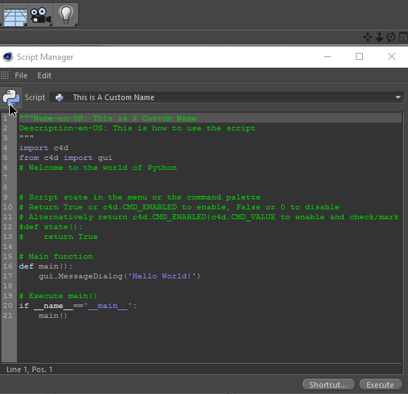 Python Script Manager Manual — Cinema 4D Python SDK 2025.2.0 documentation