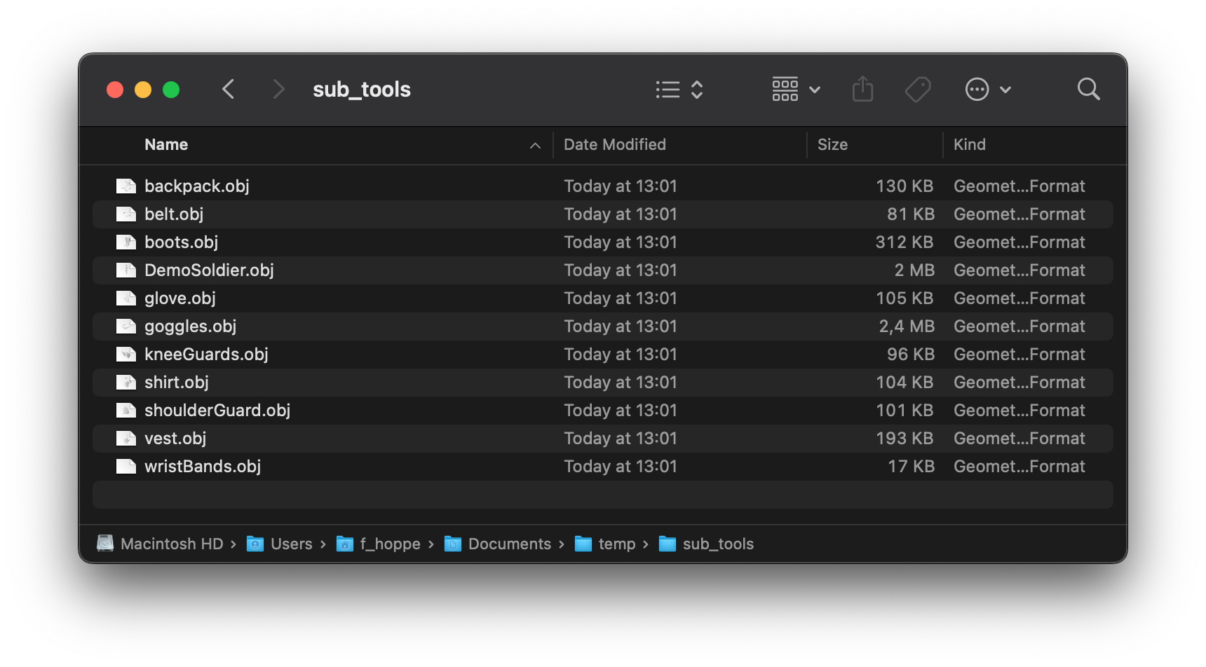 Image for example mod_subtool_export