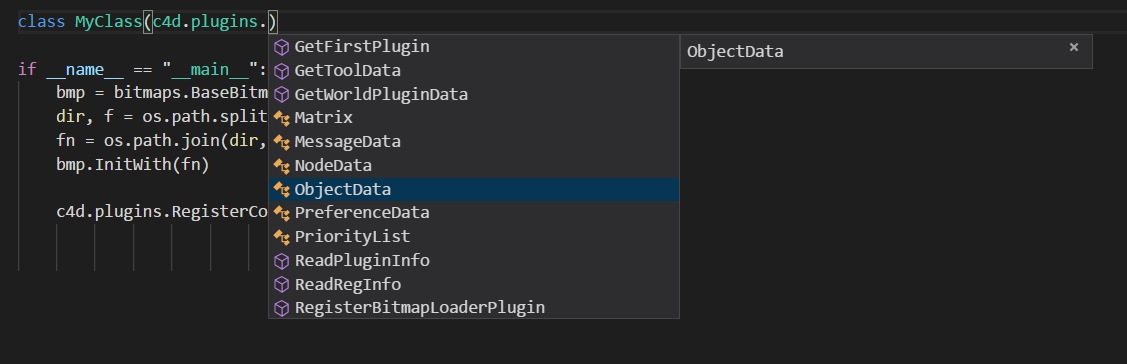 Using c4dpy to show Class Documentation?